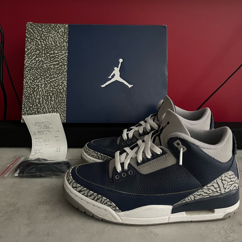 georgetown air jordan 3s (7 mens)